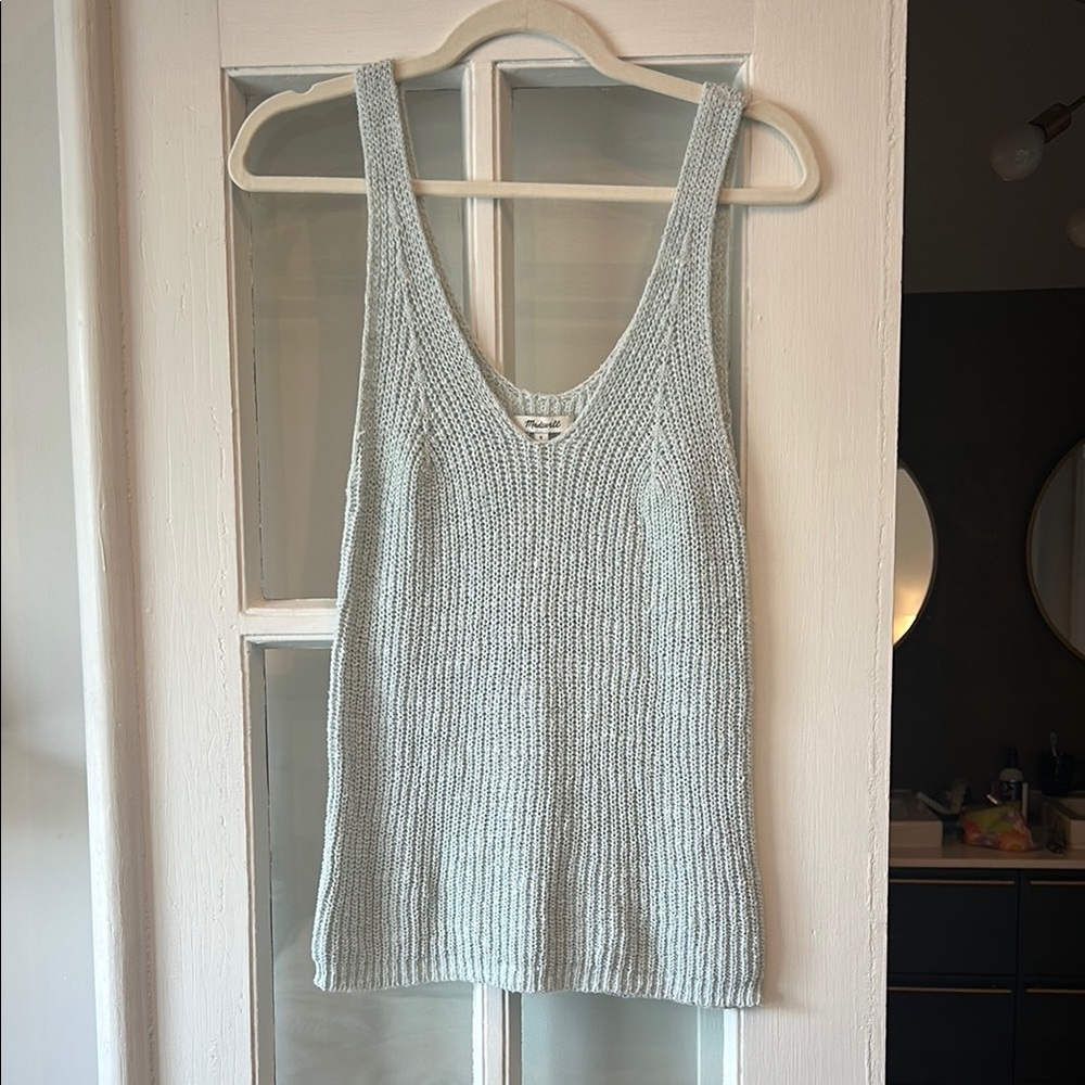 Madewell Light Blue Knit Tank Top